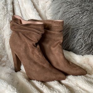 Brown Suede Booties
